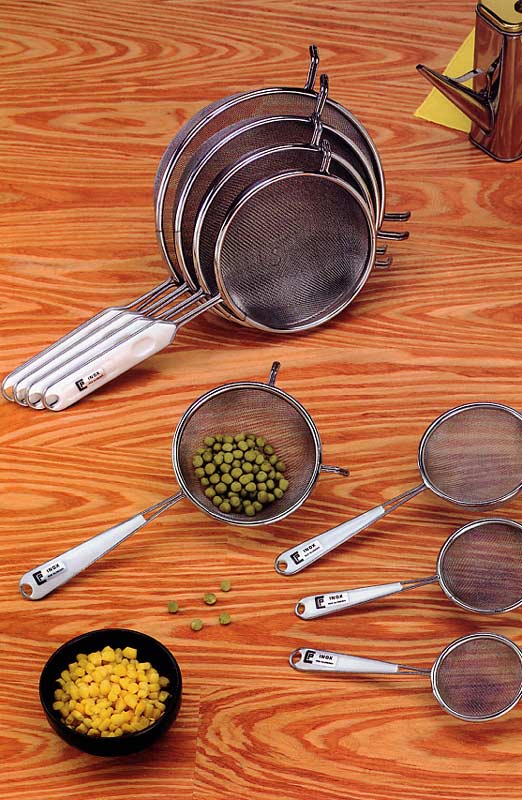 Colino colabrodo rete fina acciao inox cm. 16