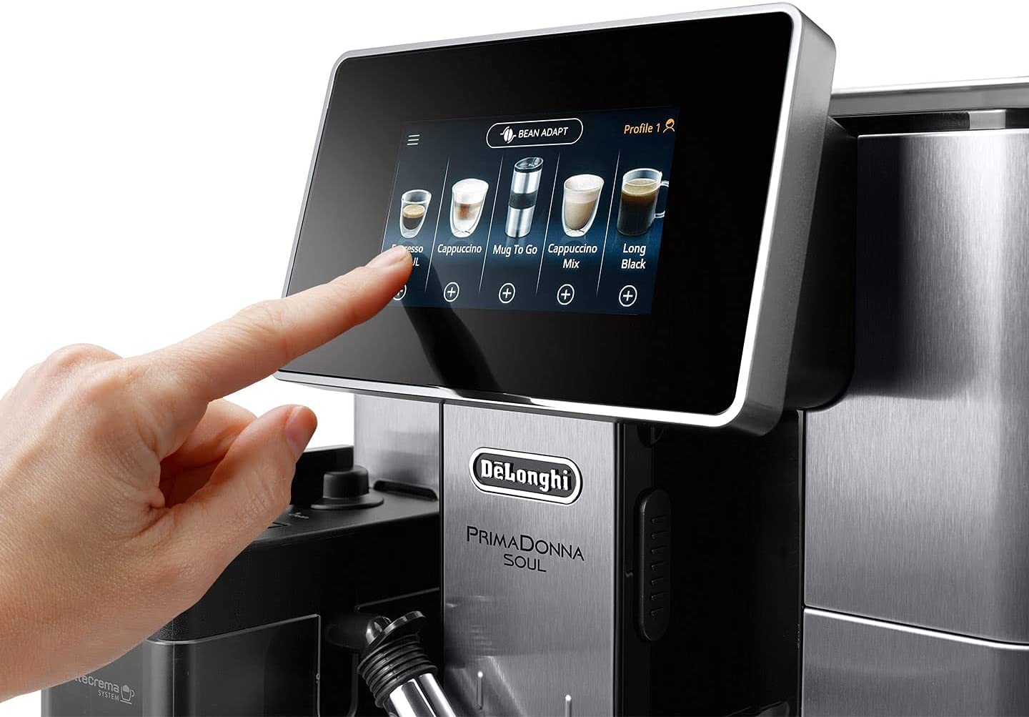 De'Longhi macchina da caffè Primadonna Soul ECAM610 74.MB + tazza termica