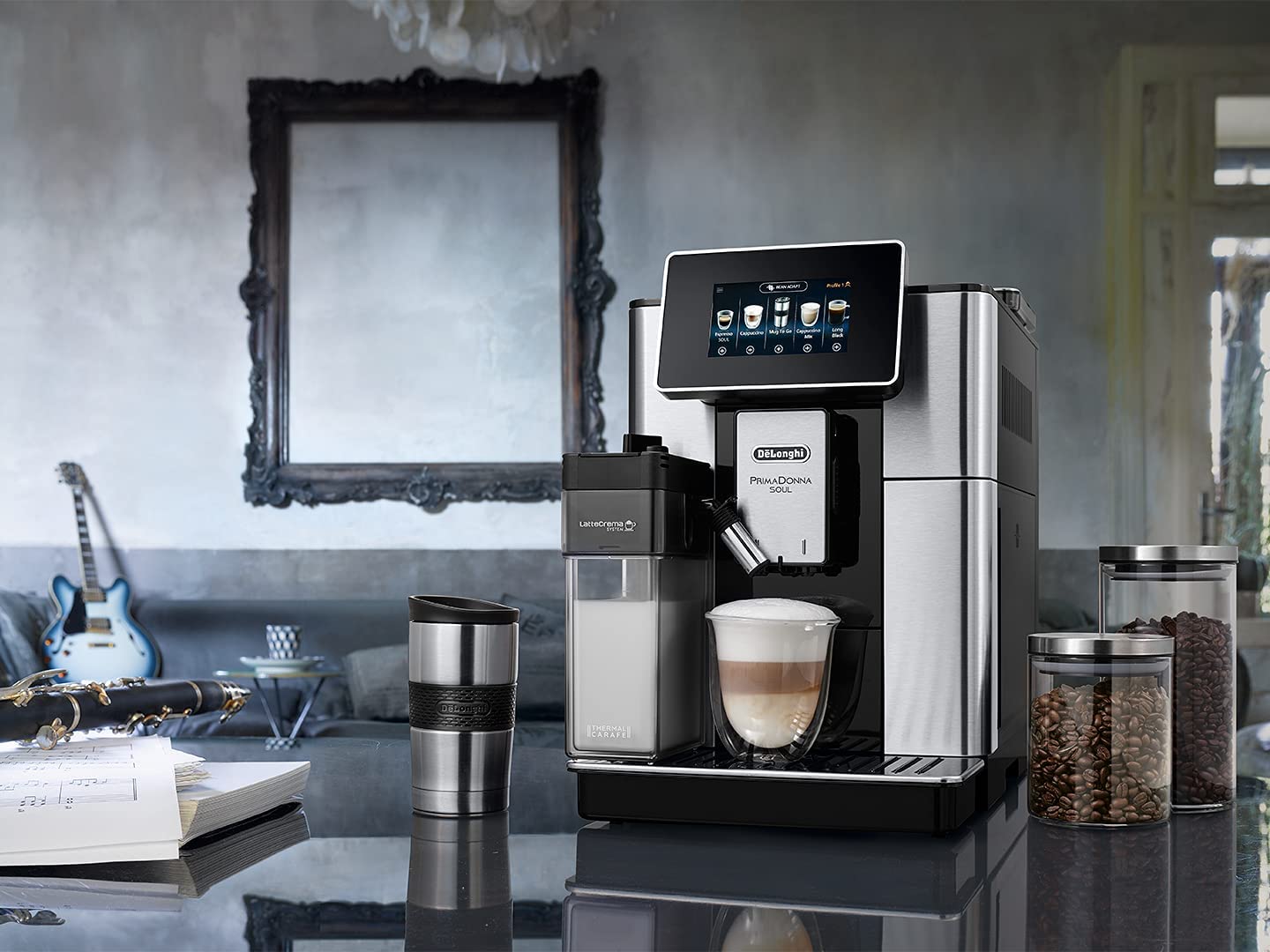 De'Longhi macchina da caffè Primadonna Soul ECAM610 74.MB + tazza termica