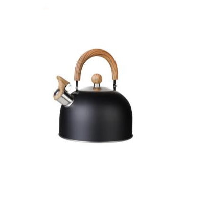 Eva bollitore 2,5L nero manico legno induzione + fischio 013762