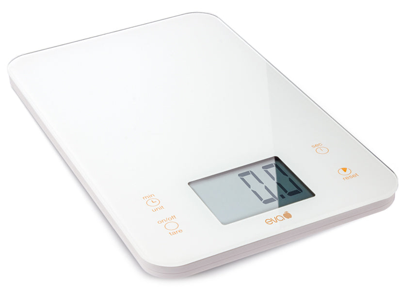 Bilancia da cucina elettronica 15kg-1g vetro/bianco EVA 03 34 01