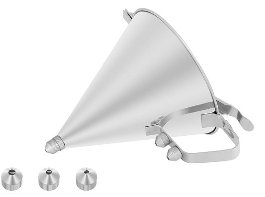 Imbuto dosatore con supporto Eva 1,9lt inox 3 bocchette 041140