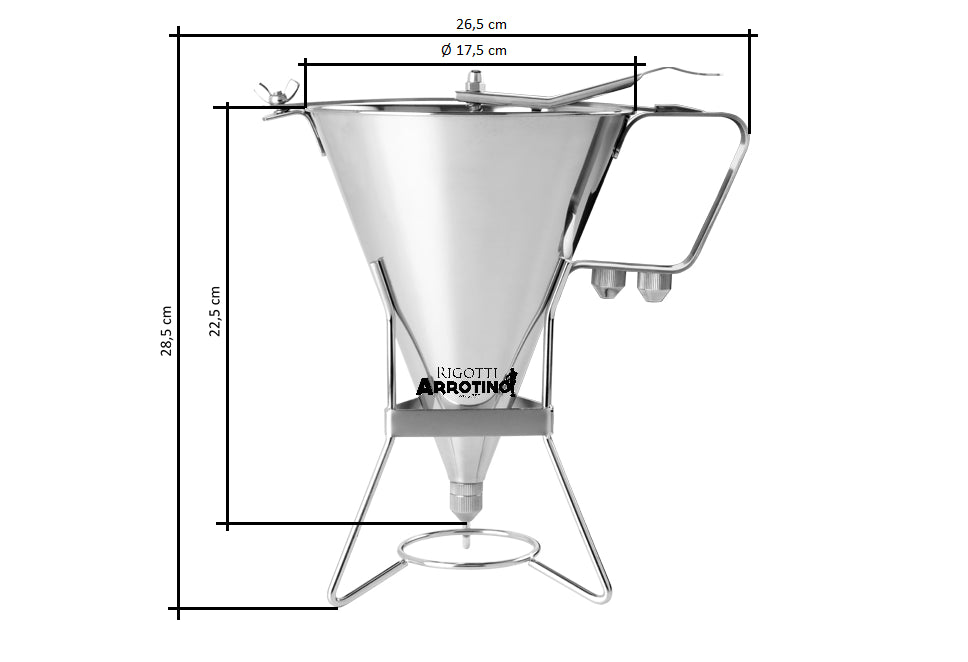 Imbuto dosatore con supporto Eva 1,9lt inox 3 bocchette 041140