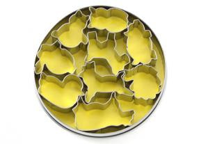 Tagliabiscotti set di 9 mini animali acciaio inox EVA 04 12 61