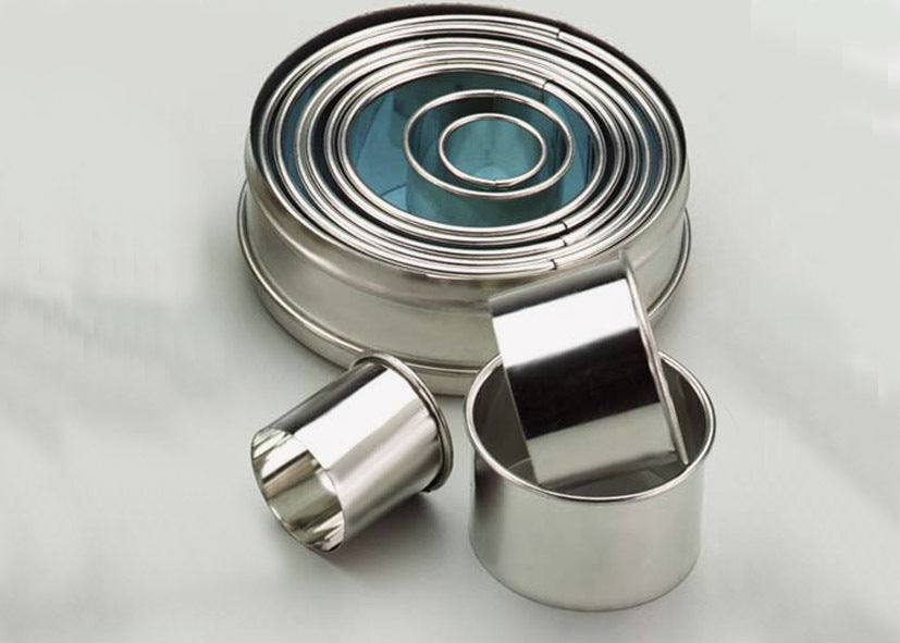 Tagliapasta set Pz.11 anelli lisci Ø da 3cm a 9,5cm EVA 041296