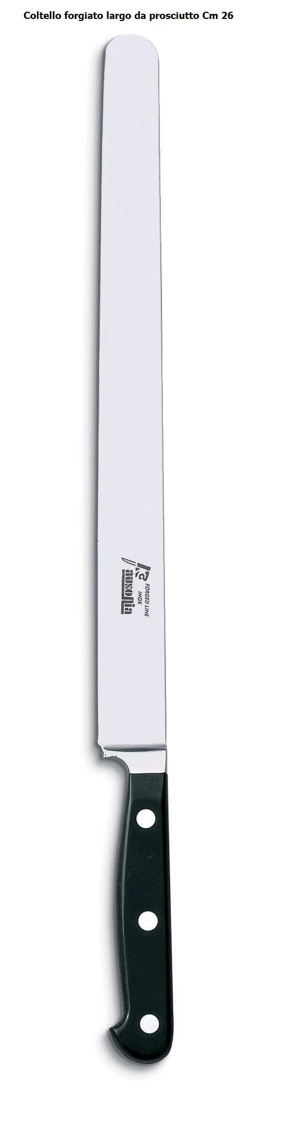 Ceppo tinta ciliegio con 6 coltelli forgiati Ausonia Art.96466
