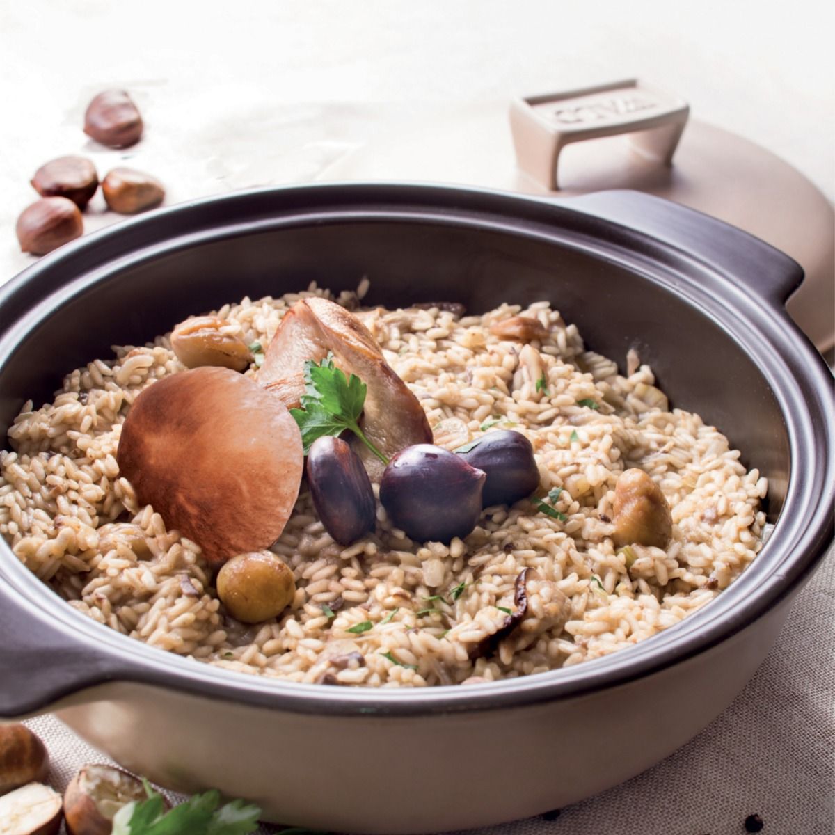 Wald Tegame in terracotta per induzione colore tortora Ø cm 28 001-IND