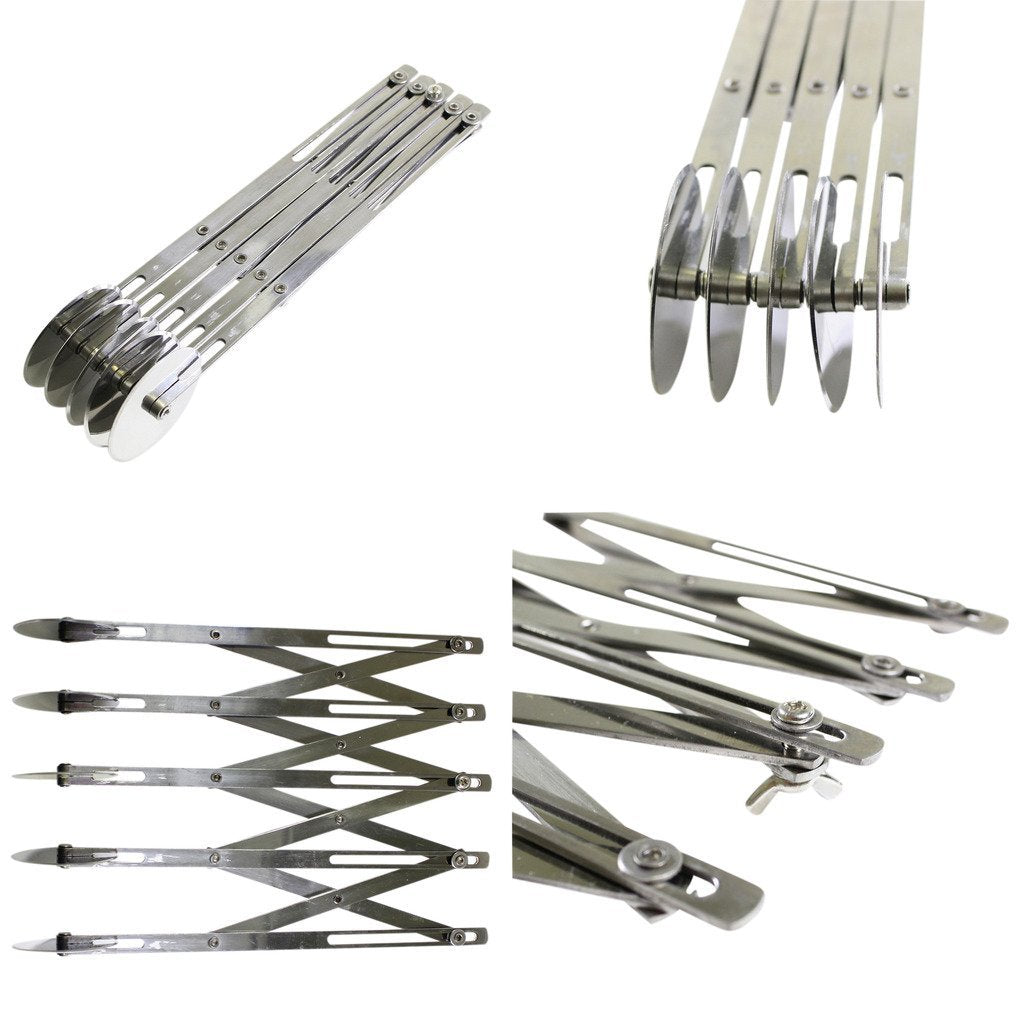 Tagliapasta estensibile inox 5 lame da 46 mm. a 490 mm.