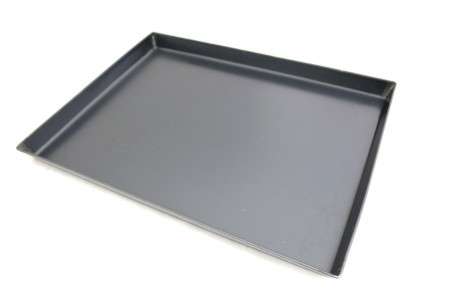 Teglia professionale in lamiera blu rettangolare 40 x 30 x 3 cm.