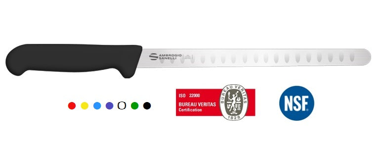 Sanelli Ambrogio coltello professionale da salmone lama alveolata Supra Cm28 SA56 028