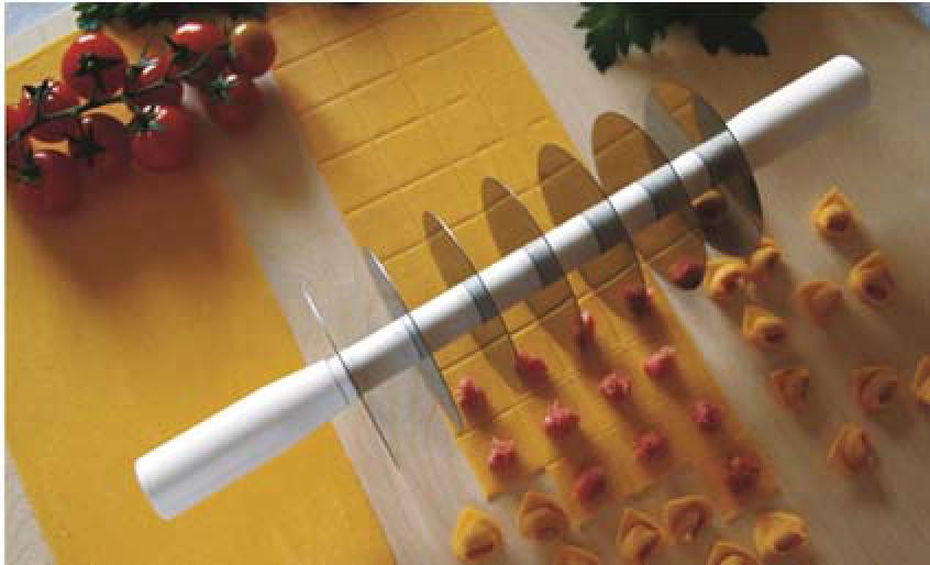 Mattarello taglia pasta 5 lame regolabili in acciaio inox lisce 001 –  Rigotti Arrotino