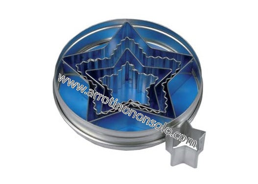 Set sei stampini coppa pasta a forma di stelle 5/10 cm. 5520156