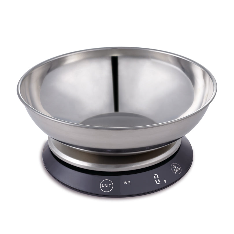 Bilancia da cucina con ciotola in acciaio inox 1g/5kg