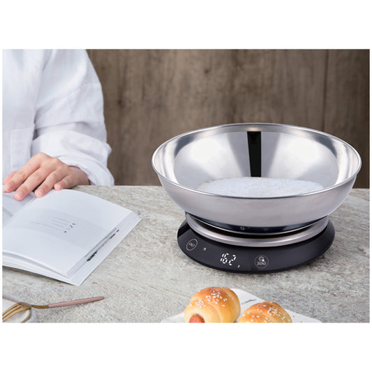 Bilancia da cucina con ciotola in acciaio inox 1g/5kg