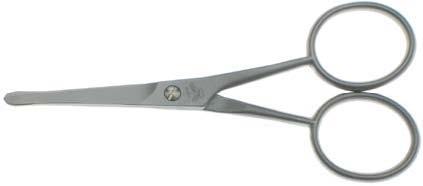 Forbice peli naso orecchio 3"(cm.7,62)inox pallinat.Robur Art025