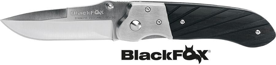 Coltello serramanico con fodero in cuoio Black Fox BF-90