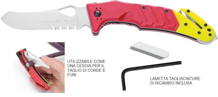 Fox coltello da Soccorso ed Emergenza FKMD Alser 2 Art.FX-447 C