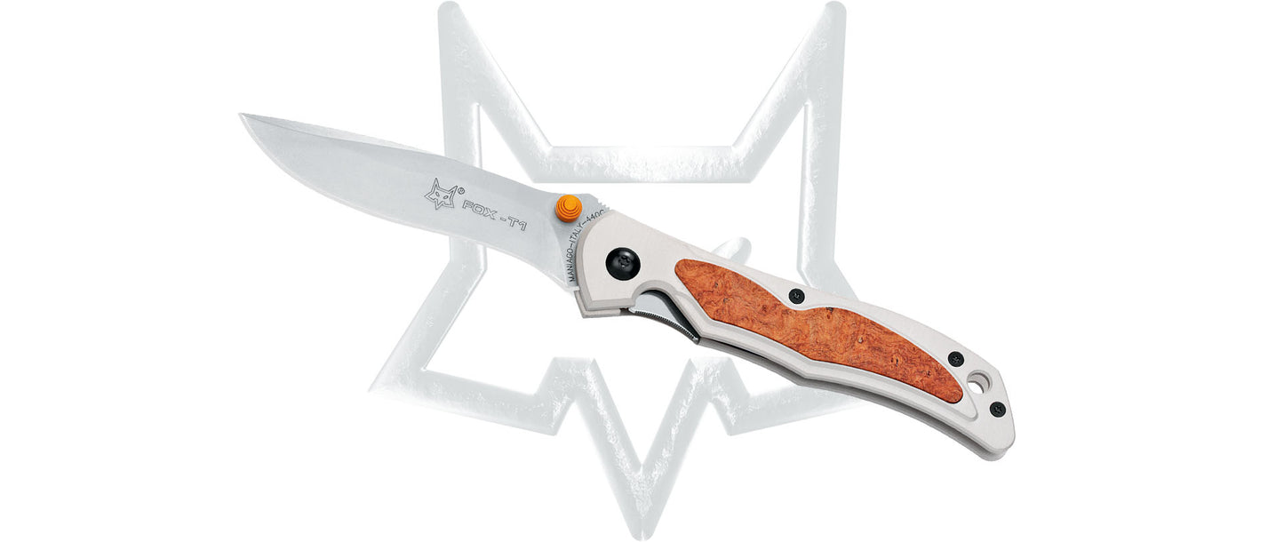 Coltello serramanico Fox con blocco lama T1RA Bob Terzuola