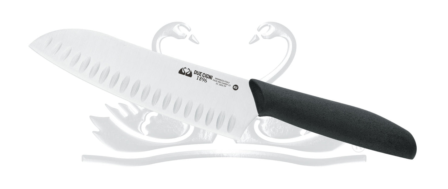 Due Cigni coltello da cuoco santoku alveolato cm 17,5 2C 1005 PP