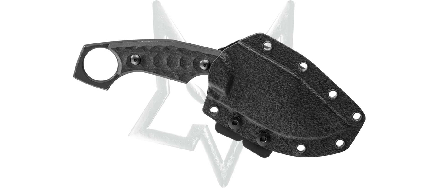 Fox coltello lama fissa Monkey Thumper design Black Roc FX-633