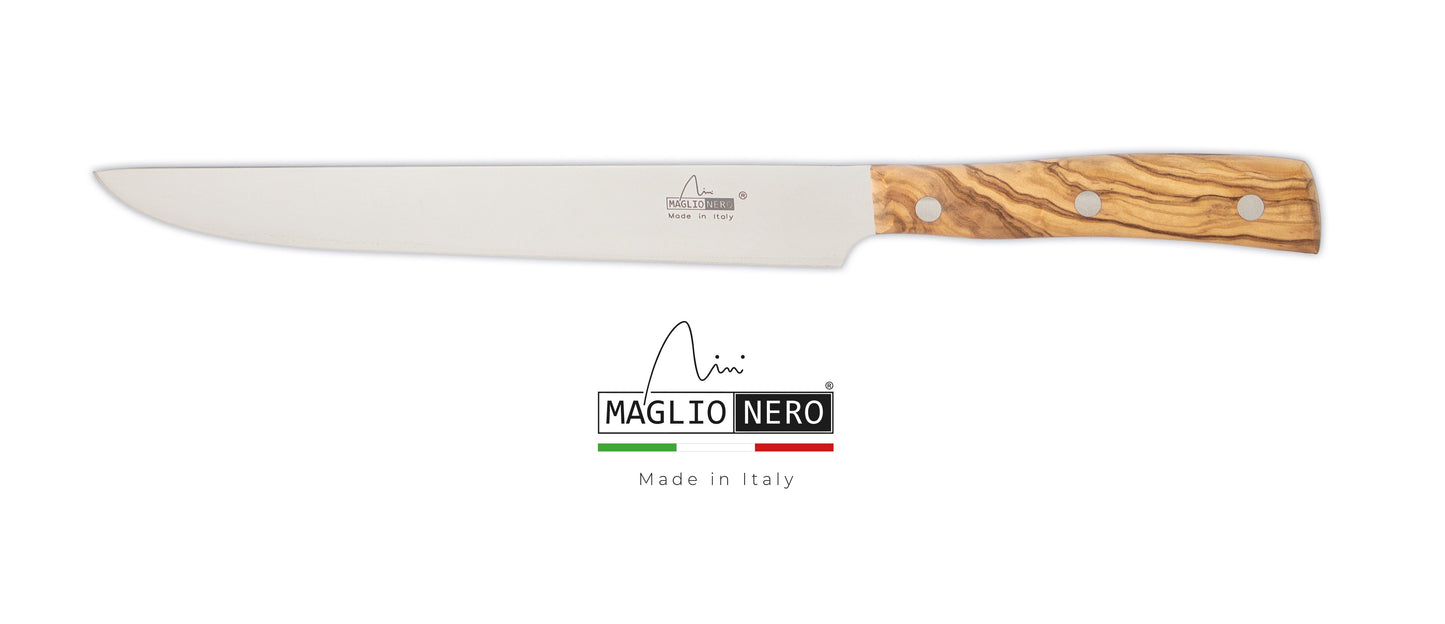 Maglio Nero coltello da arrosto 22 cm Iside manico ulivo UV1822