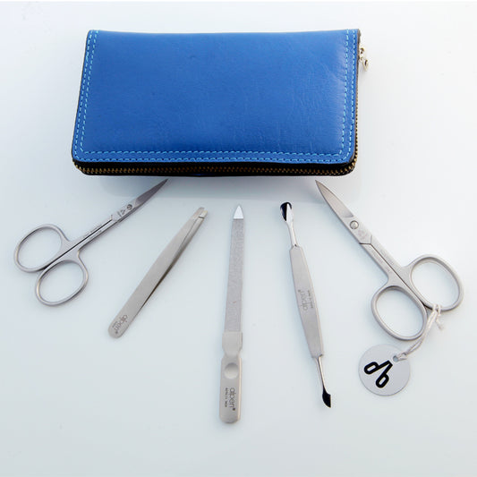 Alpen Set Manicure 5 pezzi inox astuccio pelle blu AP6842R