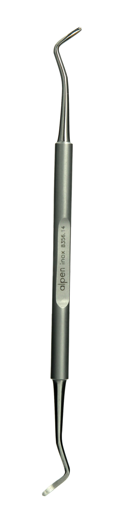 Alpen Strumento Inox solleva Pulisci unghie scavatore doppio, manico tondo 14 cm 8356.14