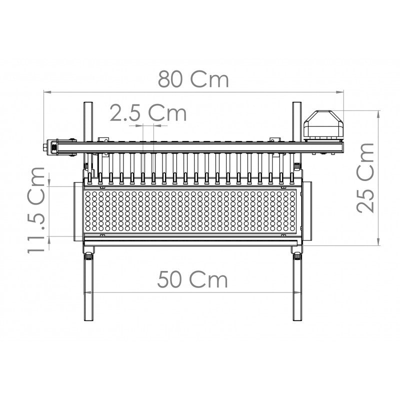 Cuoci Arrosticini Automatico a Carbonella 20 pz. Tecnoroast