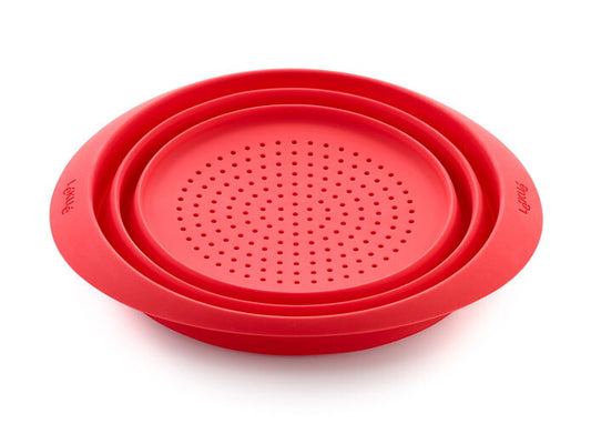 Scolapasta in silicone piccolo platinico pieghevole cm Ø22,5x11