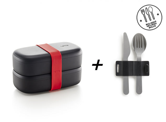 Contenitore per pranzo Lekue LunchBox To Go con posate 1842185
