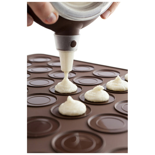 Tappetino silicone platinico per macaron cm 40x30x1,2 dischi 48