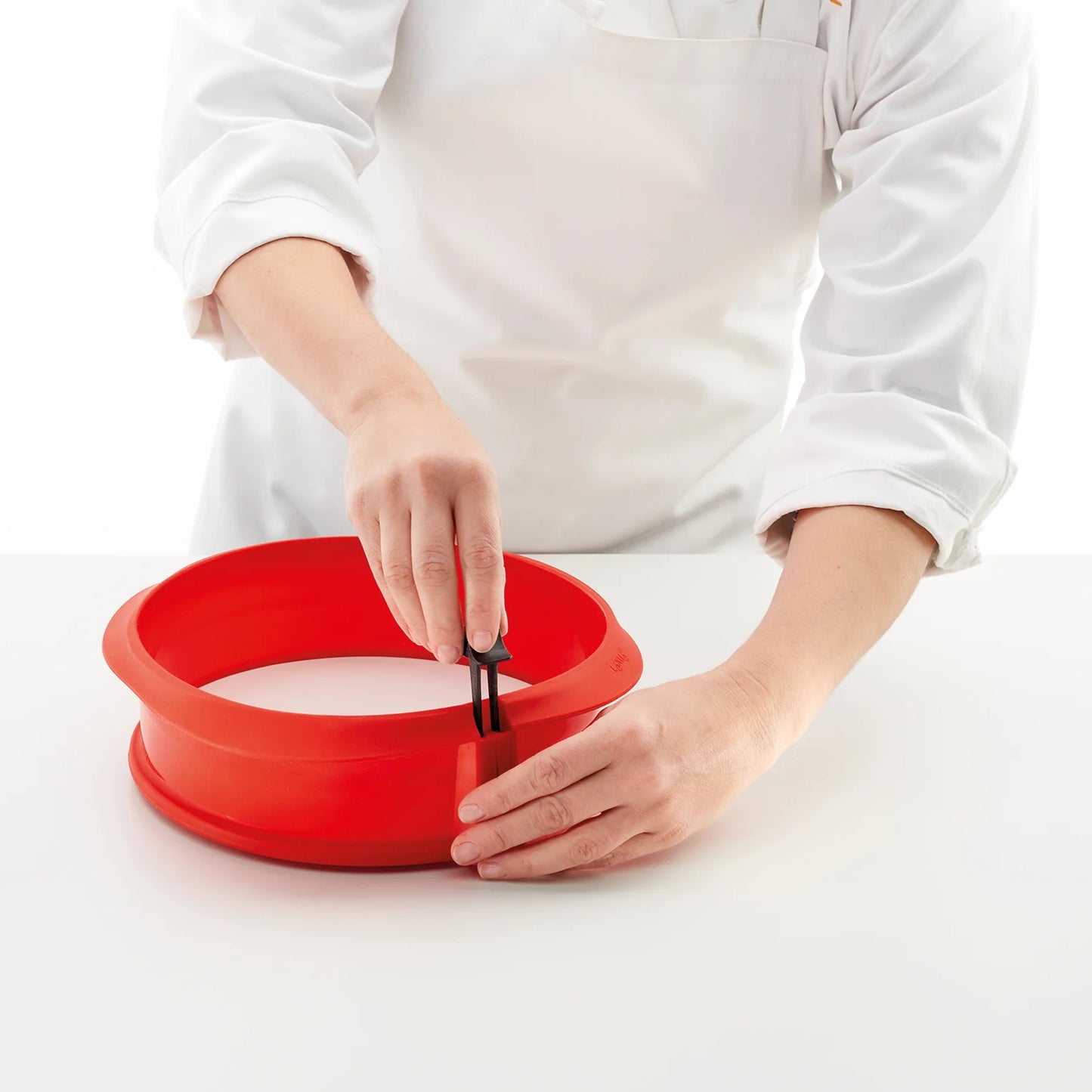 Lekue stampo in silicone a cerniera con fondo in ceramica ø23cm