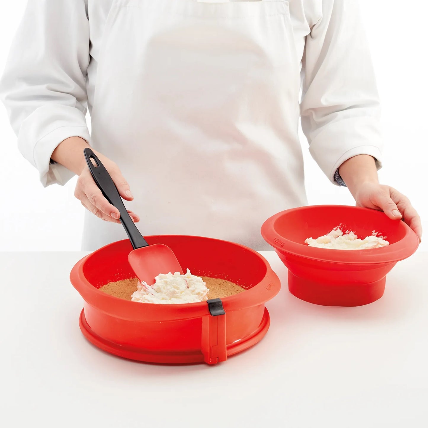 Lekue stampo in silicone a cerniera con fondo in ceramica ø23cm