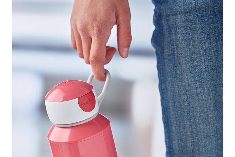 Borraccia Pop-Up "Fenicottero" x bambini ermetica e priva di BPA