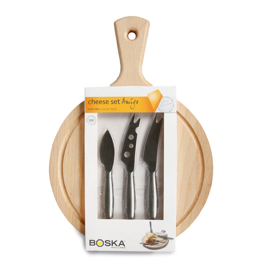 Boska Kit formaggio tondo "Amigo" 4 pezzi cm Ø24x33x2