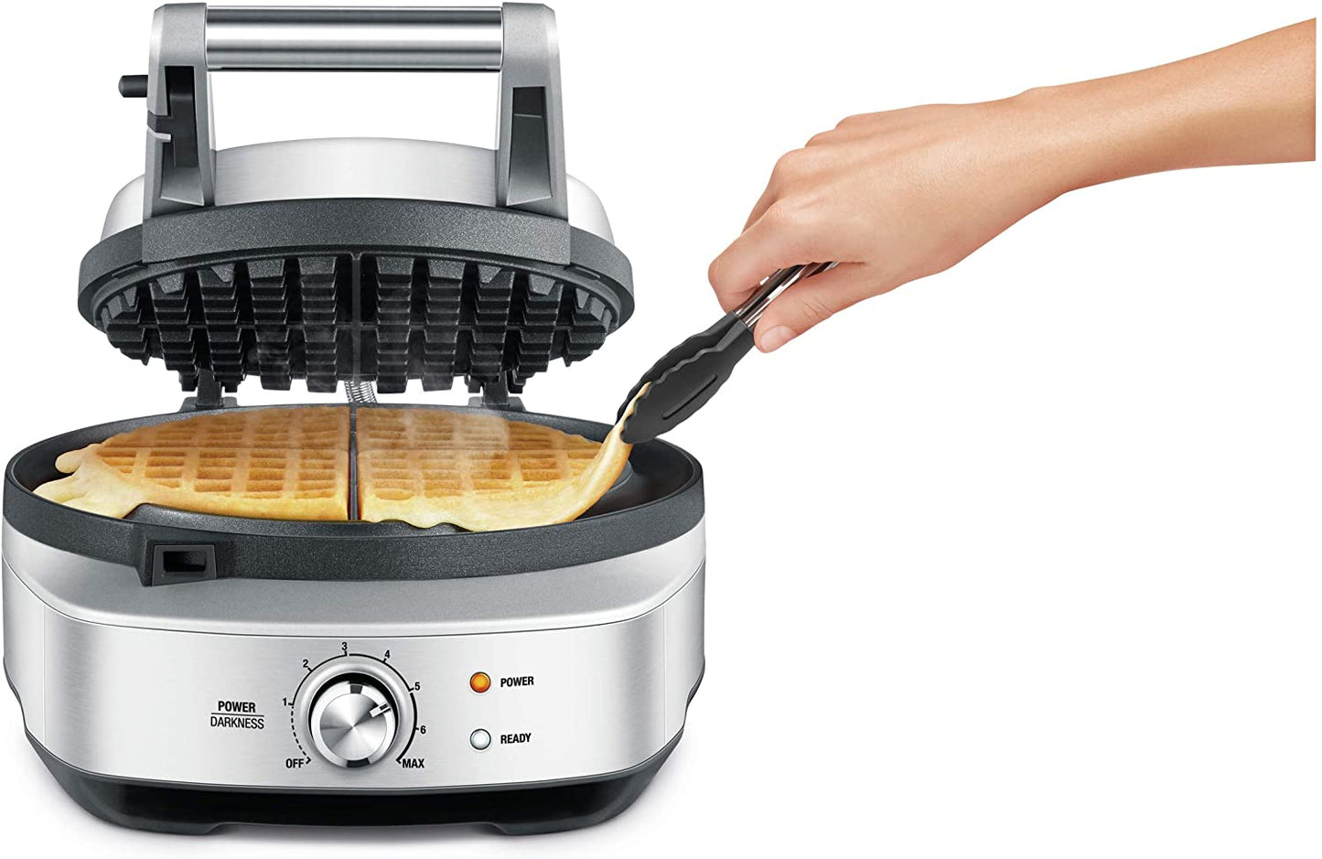 Sage Piastra elettrica rotonda per waffle classici "the No-mess Waffle"