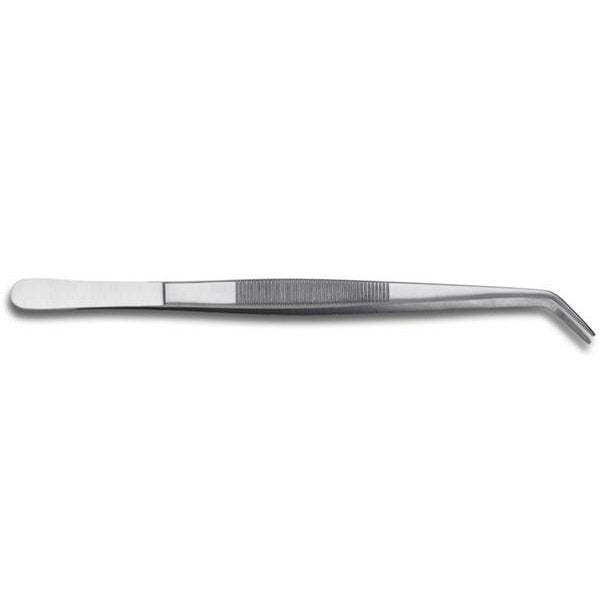Pinza per cucina da cuoco inox curva con guida cm.16 1210/484