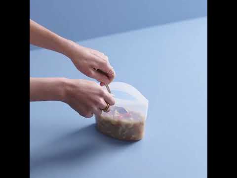 STASHER contenitore in silicone ermetico adatto adatto cottura a bassa temperatura e microonde 453 ml salvaspazio