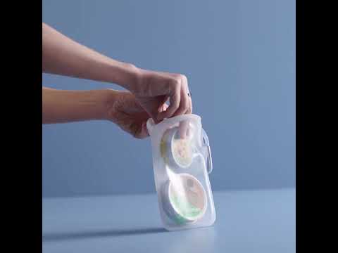 Stasher contenitore da viaggio ermetico Go Bag silicone moschettone verde