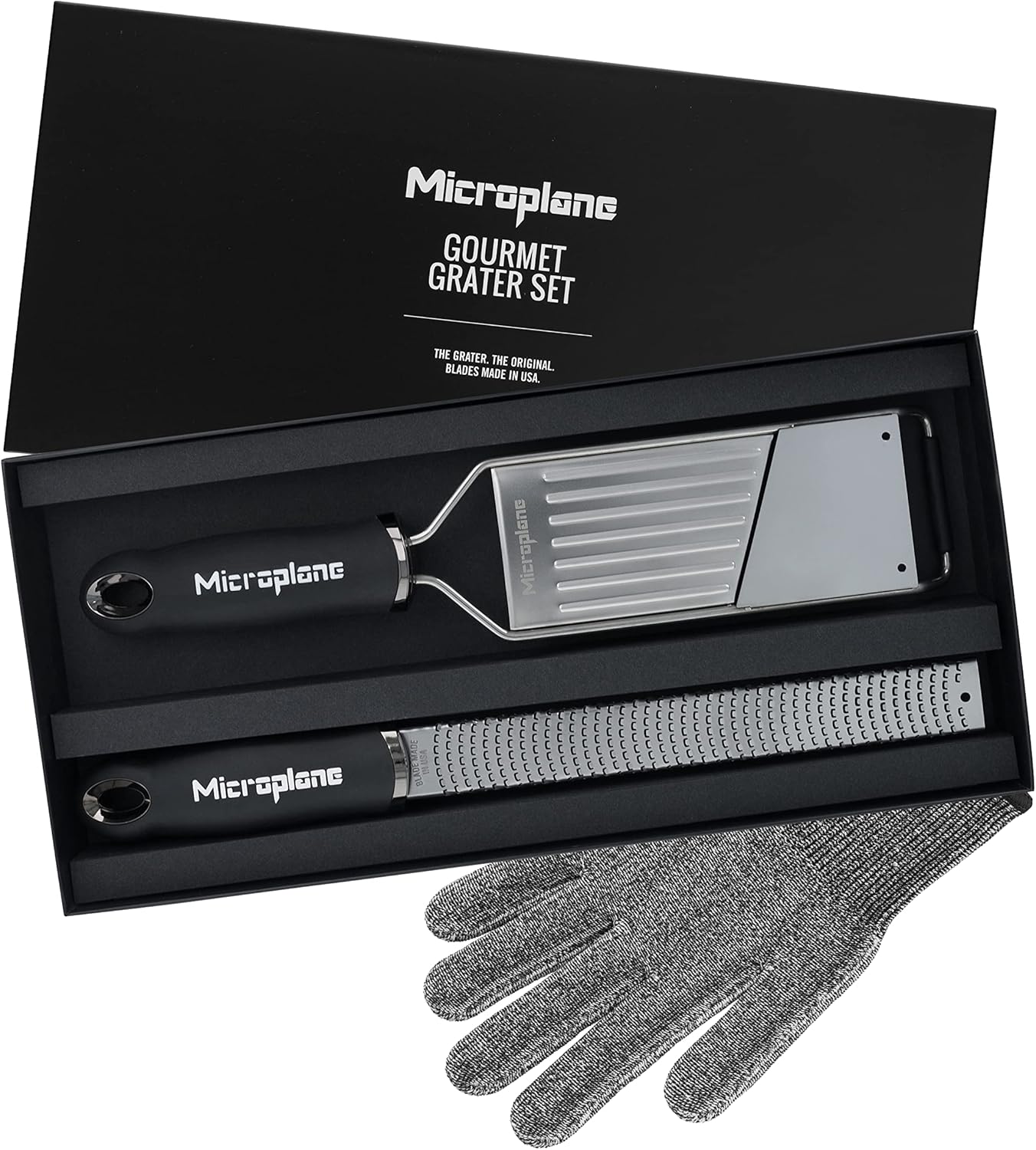 Microplane Gourmet Set con grattugia mandolina e guanto protettivo confezione regalo