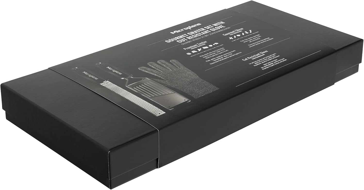 Microplane Gourmet Set con grattugia mandolina e guanto protettivo confezione regalo