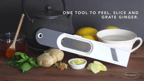 Microplane Grattugia affetta Zenzero 3 in 1