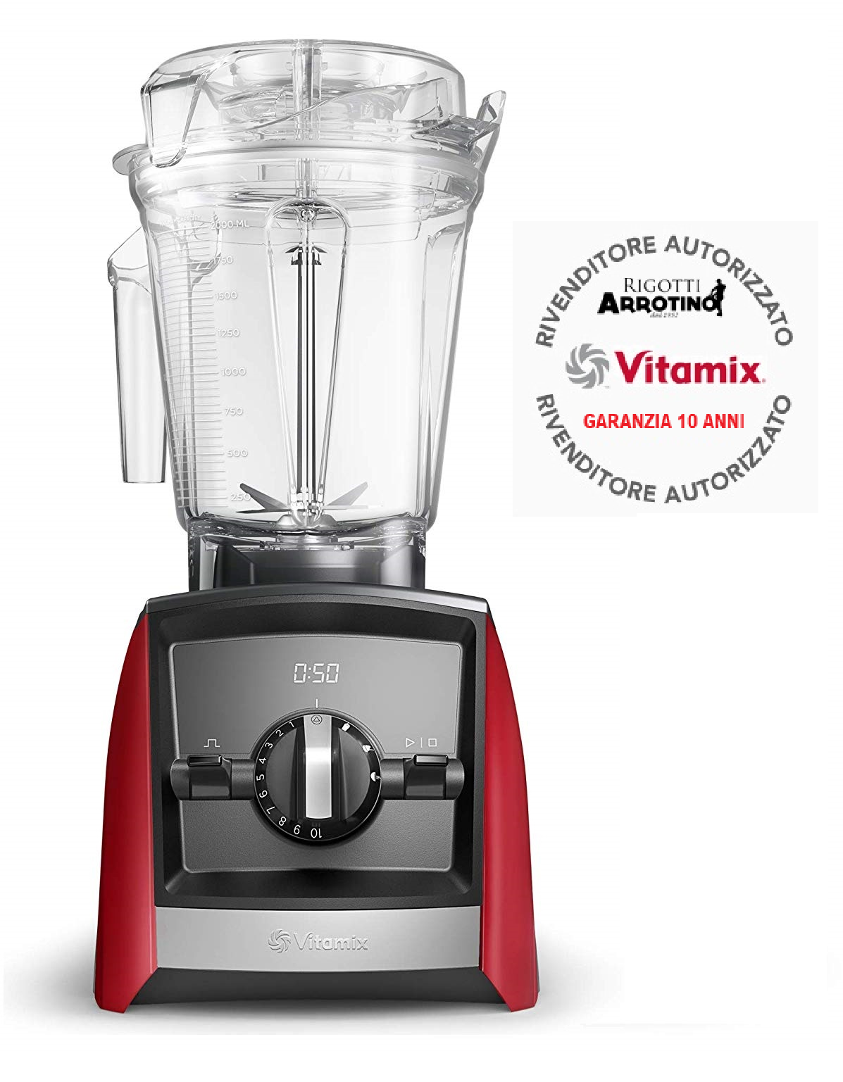 Vitamix Ascent A2500i Power Blender rosso 10 anni di garanzia