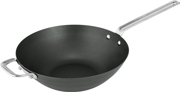 Scanpan padella wok in acciaio al carbonio "Black Iron" cm Ø30x9 antiaderente per sempre