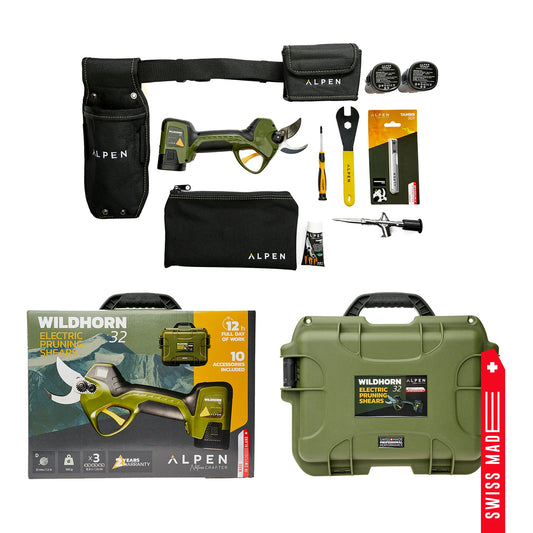 Alpen-Felco WILDHORN 32 Kit Cesoia elettrica Forbice da potatura senza fili prodotta in Svizzera