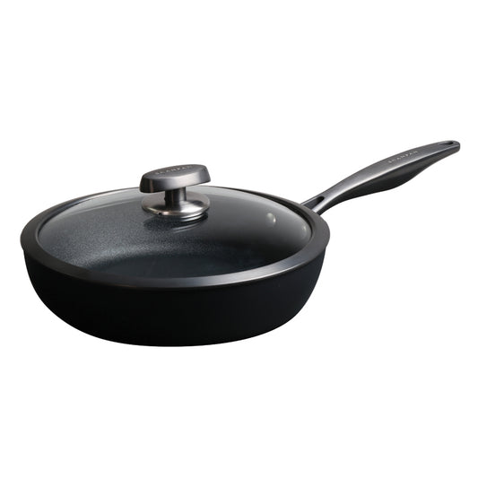 Scanpan Padella cm Ø28 alta "Pro SB+ Induction" antiaderente litri 2,4 con coperchio in vetro