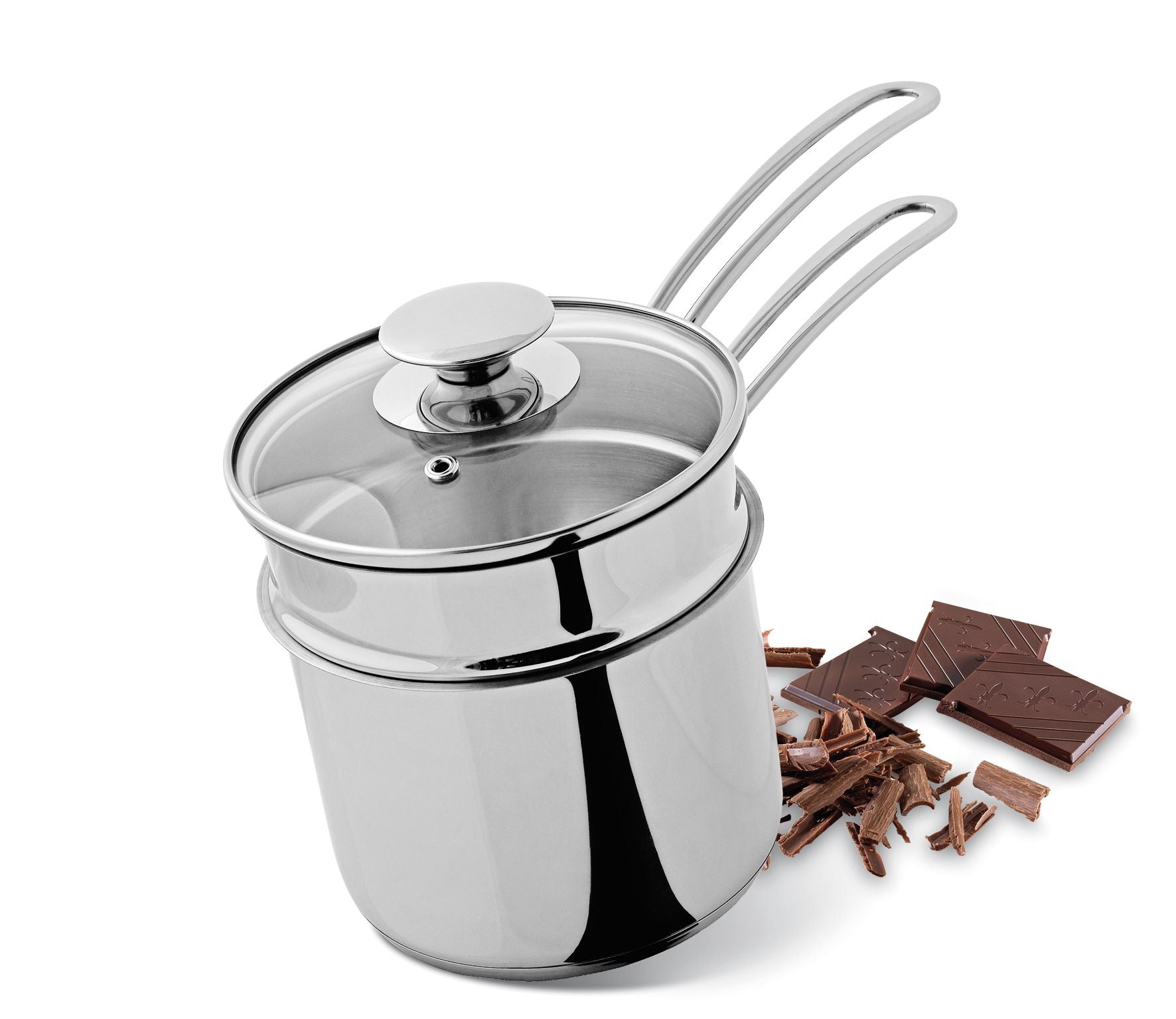 Kuchenprofi bollitore doppio per Bagnomaria cm 16x20 con coperchio