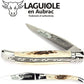 Laguiole en Aubrac coltello serramanico in corno di cervo lucido 12 cm L0212BCI/FSI1