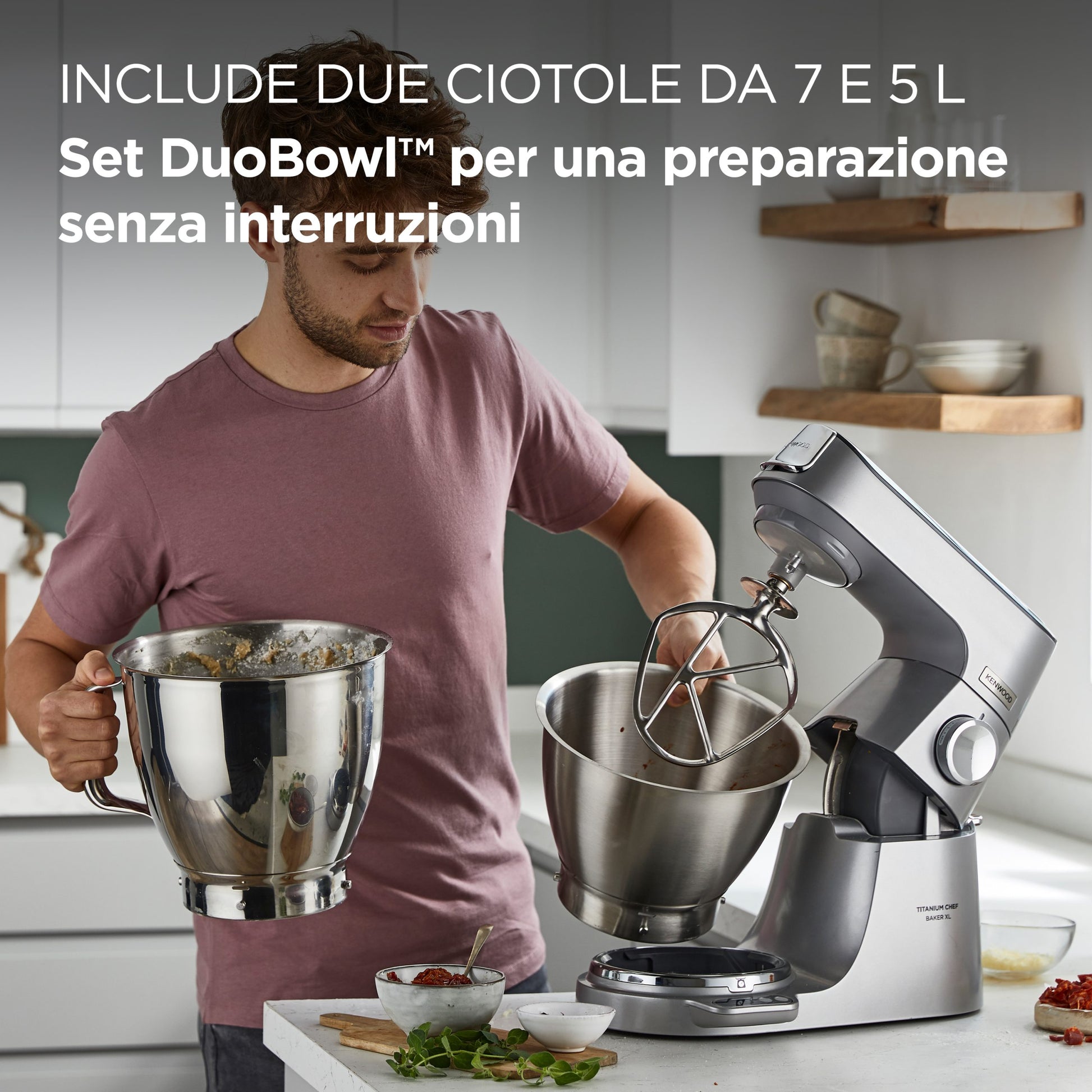 Kenwood Titanium Chef Baker XL Silver KVL85.124SI – Impastatrice Planetaria 7L+5L | Premiata Mister Chef
