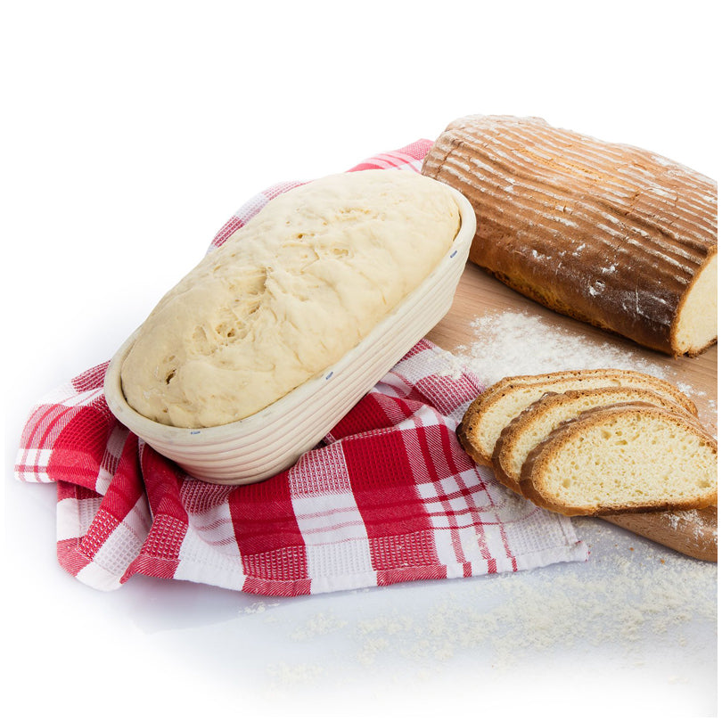 Westmark Cesto lievitazione per impasto pane ovale con fodera cm 27,5x14x7,1 per circa 750 - 1000 g di impasto